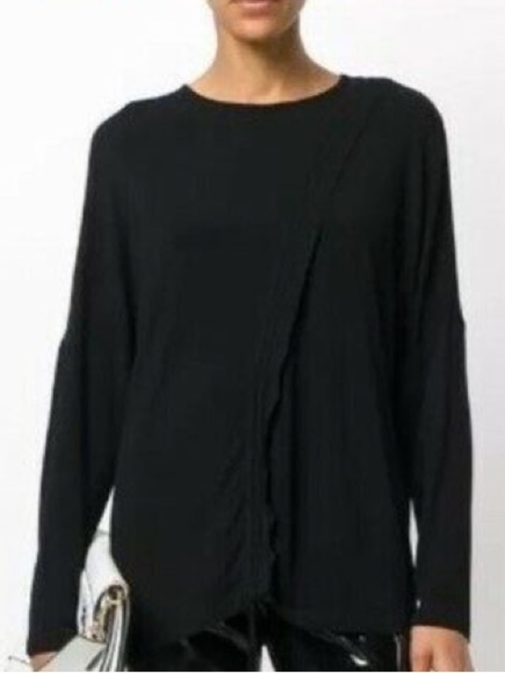 Iro Alajar Black Ruched Drawstring Long Sleeve Shirt - Picture 2 of 8